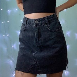 urban outfitters bdg black denim skirt